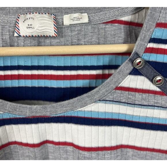 Anthropologie Postmark Juliette Striped Raglan Top Size Small Cotton Stretch Wms - Picture 3 of 5